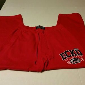 women's ecco red brand sweat pants.