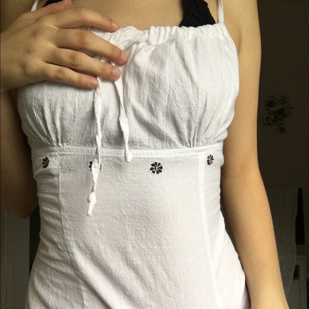 VINTAGE White Floral Summer Dress