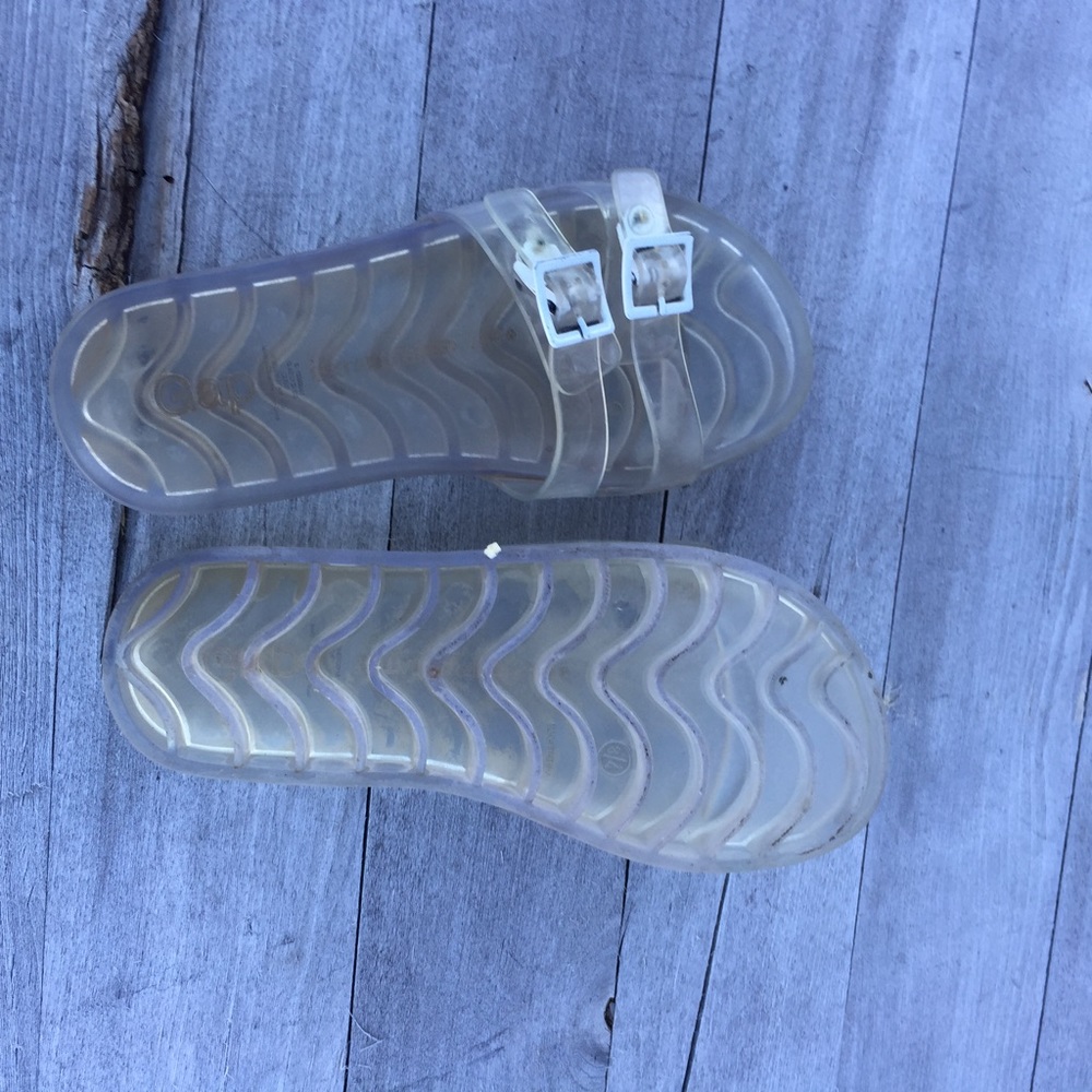 Sz 3/4 Gap clear jelly shoes sandal slides Scented
