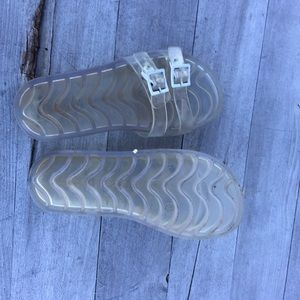 Sz 3/4 Gap clear jelly shoes sandal slides Scented