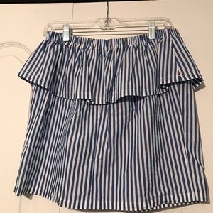 H&M strapless flounce top