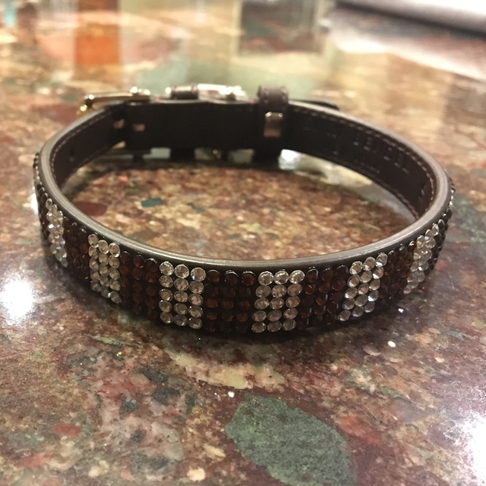 Henri Bendel Dog Collar With Swarovski Crystals