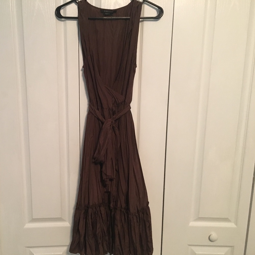 BCBG MAXAZRIA flowing wrap around dress.