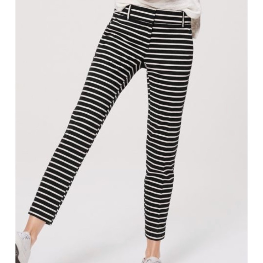 Black and white stripe Loft Pant