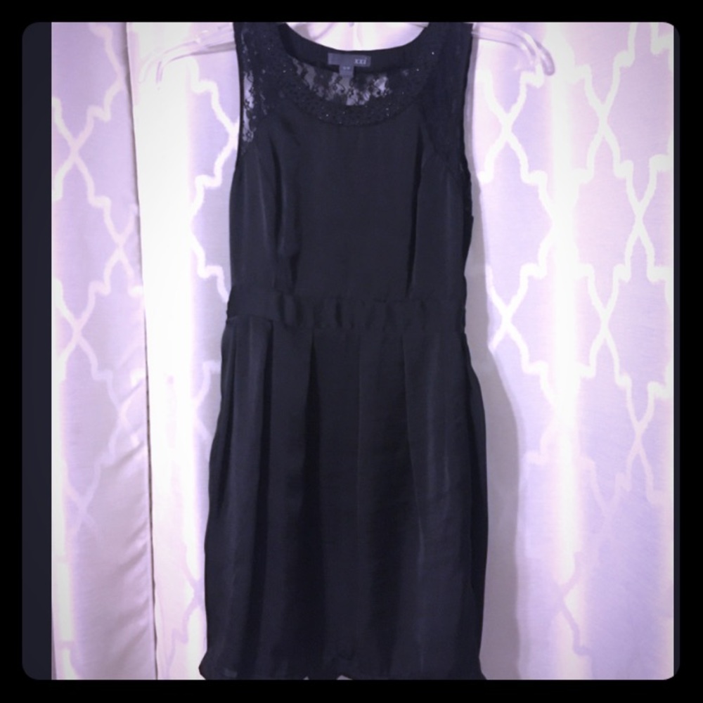 Black dress with lace details