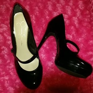 Jessica Simpson Patent Leather Mary Jane Heels