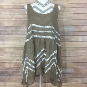 CA Mode Lace Detail Tank-Dress