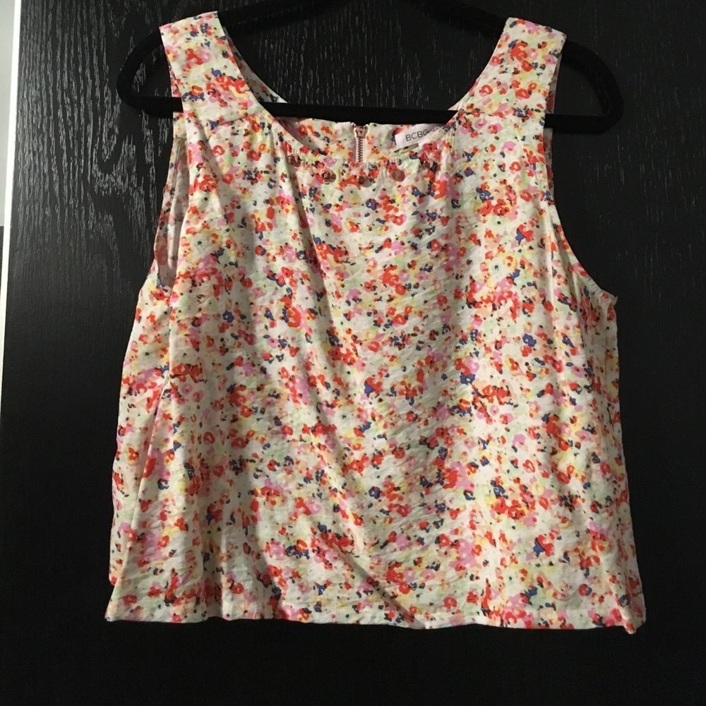 BCBGeneration Floral Crop Top