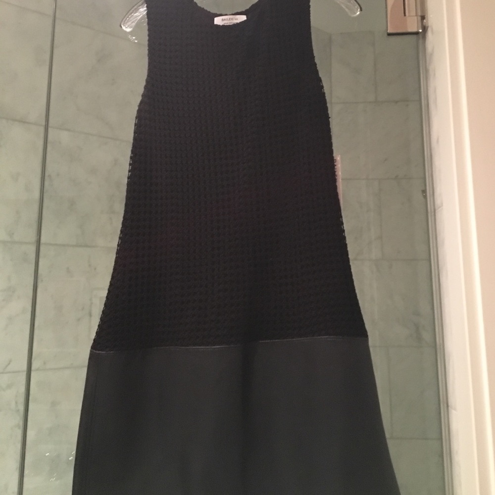 Bailey 44 Sabi Sand black mini dress, sz M