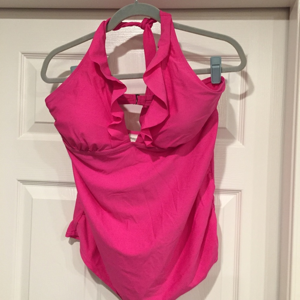 Pink swim suit top