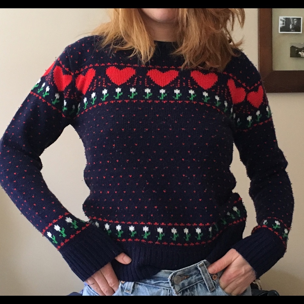 Vintage heart sweater