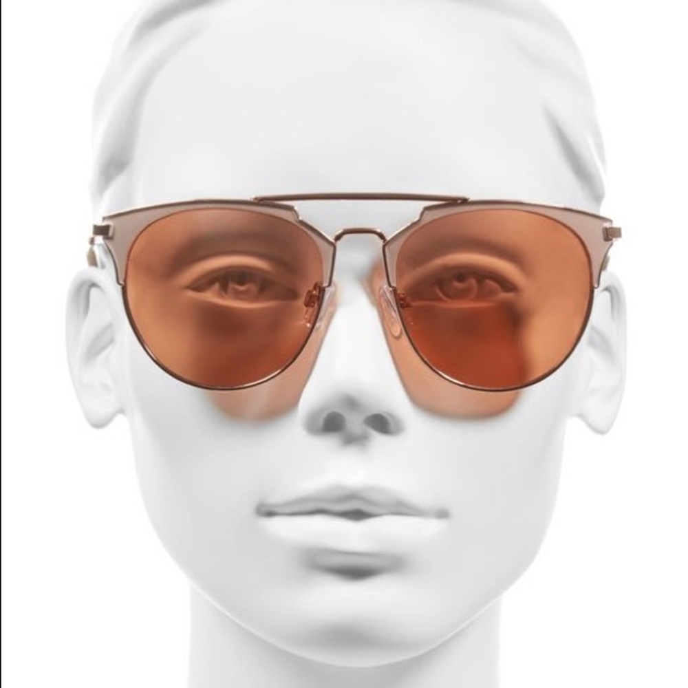 ♥️BOGO♥️New Nasty Gal Rose Gold Mirrored Retro Sun - Picture 4 of 4