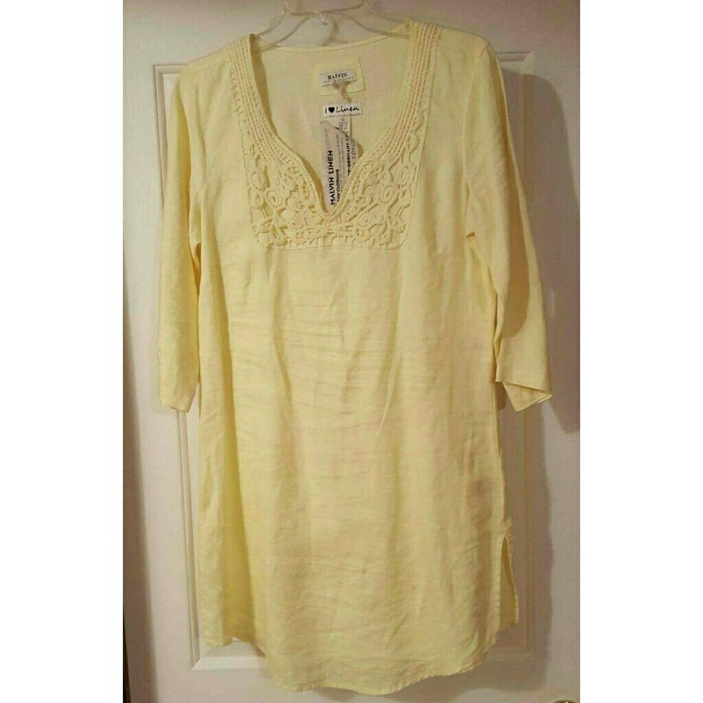 Malvin Linen yellow tunic, large
