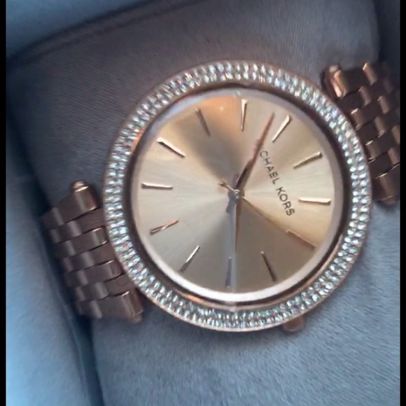 Rose gold Michael Kors analog watch