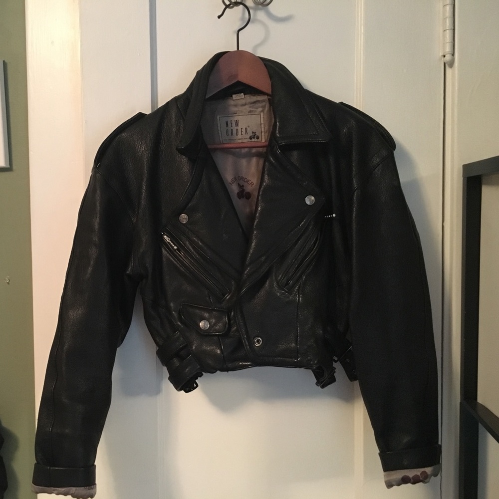 Vintage New Order Leather Bomber