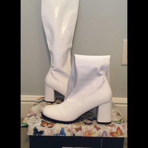 White GoGo boots