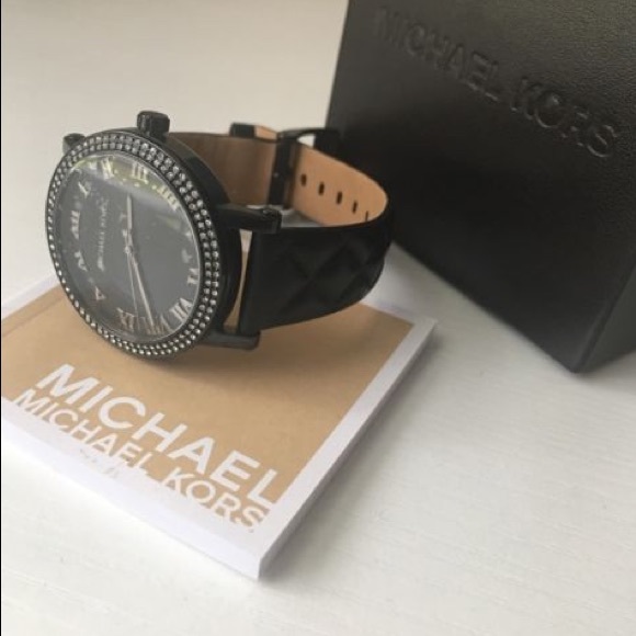 Michael Kors Black Dial Crystal Watch main image 2