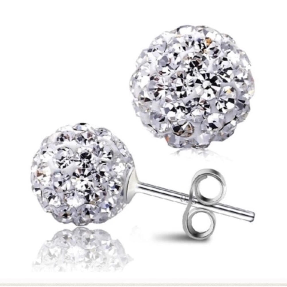 ✨Elegant Cz studs round disco ball✨ - Picture 1 of 5