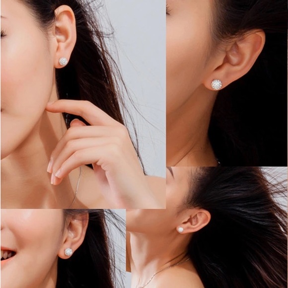 ✨Elegant Cz studs round disco ball✨ - Picture 2 of 5