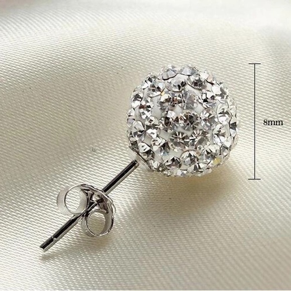 ✨Elegant Cz studs round disco ball✨ - Picture 3 of 5