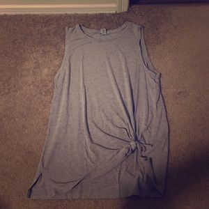 side knot grey tank