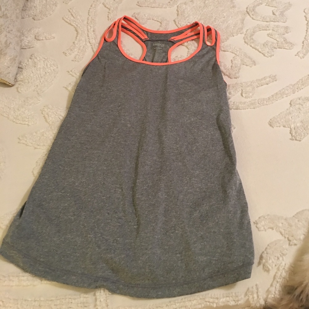 Grey/peach athletic tank