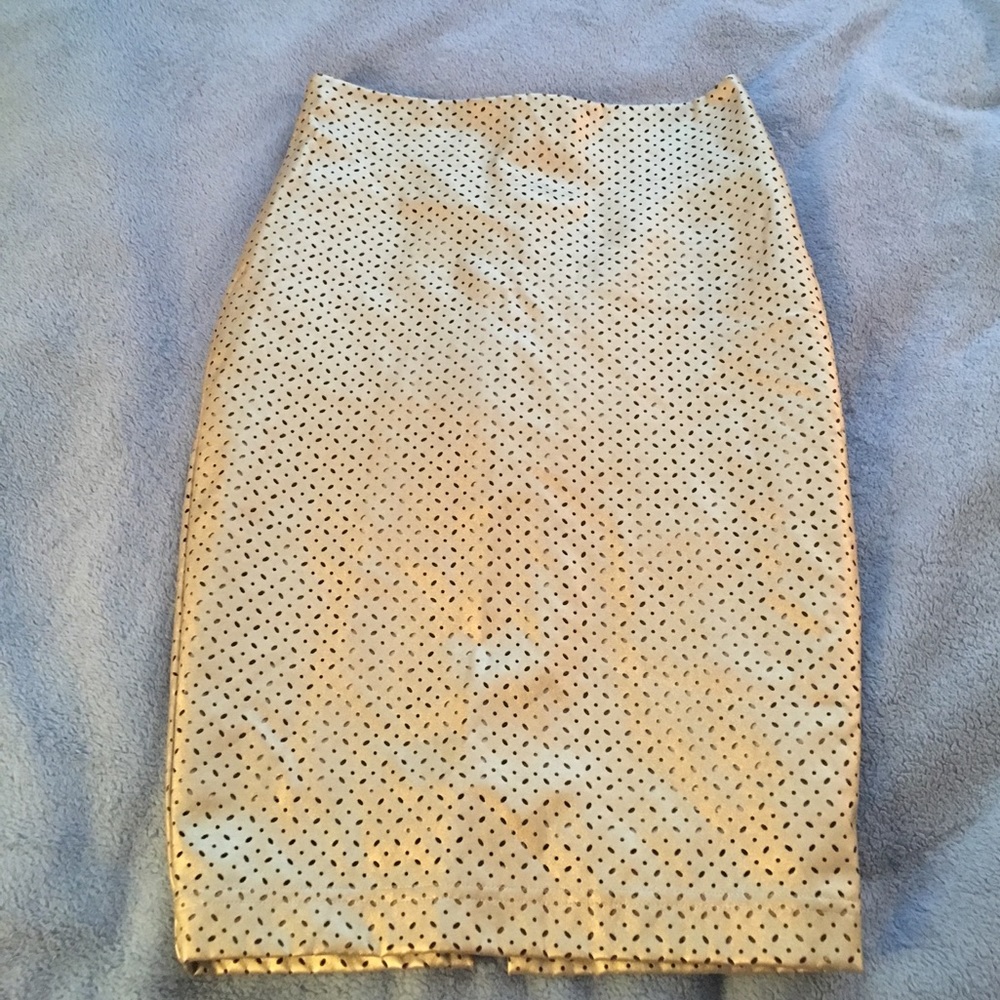 Blackmilk Sample Royalty Gold Zip Pencil Skirt XS
