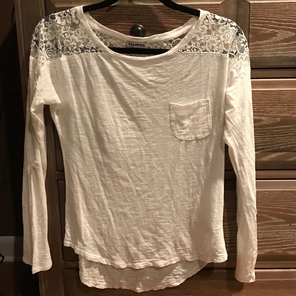 Long sleeve lace shirt
