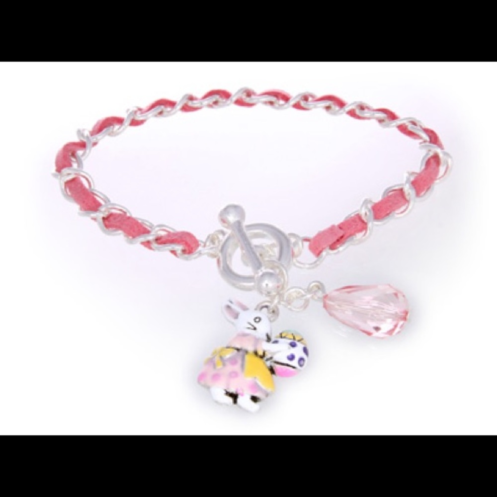 Easter bunny with egg charm toggle bracelet.