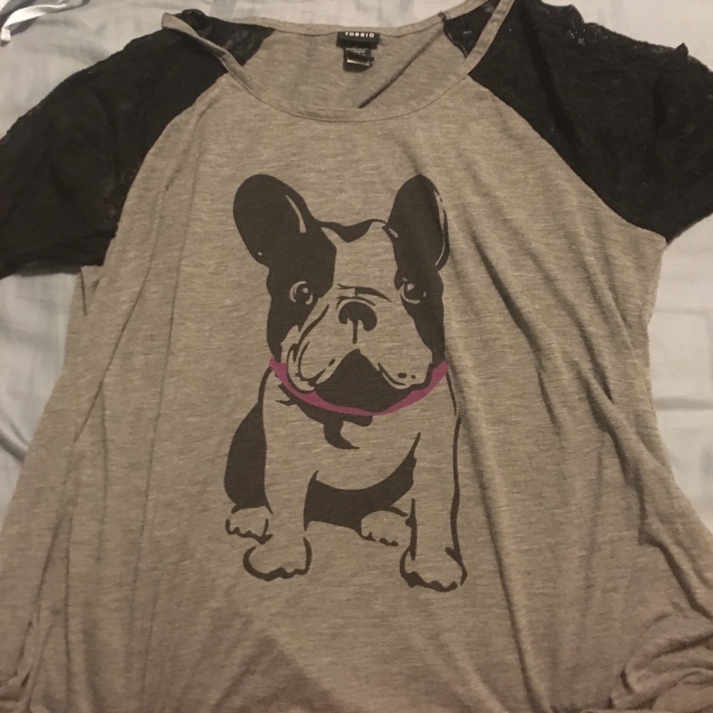 Lace Sleeve Graphic Tee
