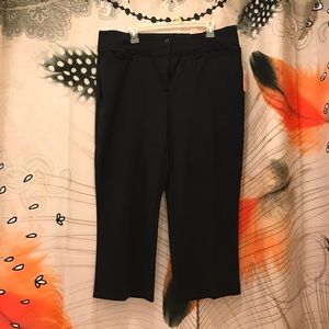 Navy crop dress pants