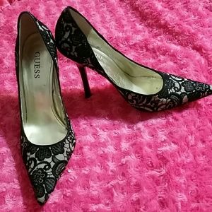 Guess Carrielee Lace Heels
