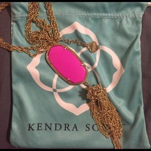 Kendra Scott Rayne Tassel Necklace in Magenta