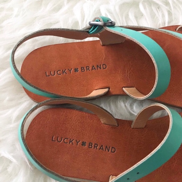 nwt//lucky brand โข alexcia sandals in mint - Picture 4 of 8