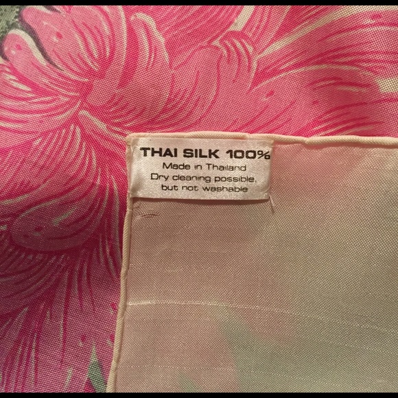 Thai Silk Floral Scarf Wrap - Picture 4 of 5