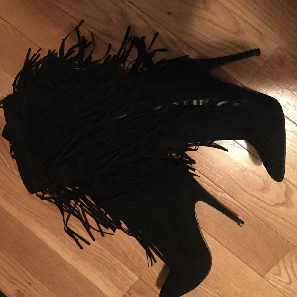 Suede Fringe Boots