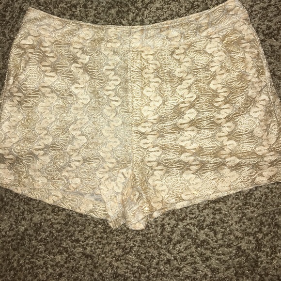 NWOT gold shimmer shorts! - Picture 2 of 6