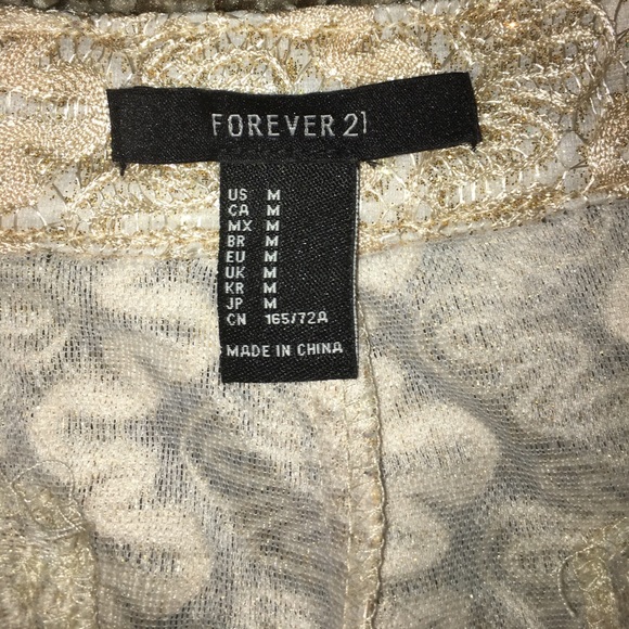 NWOT gold shimmer shorts! - Picture 5 of 6