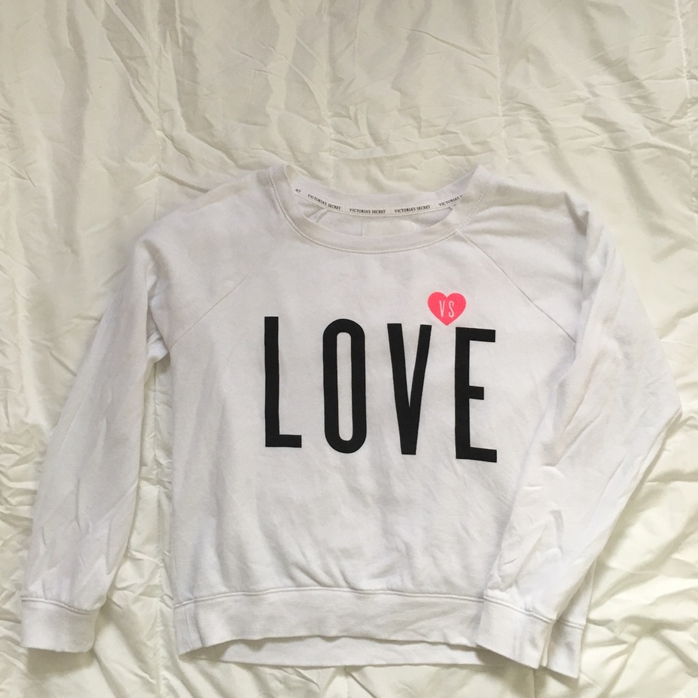 White Victoria's Secret crewneck Sz. L