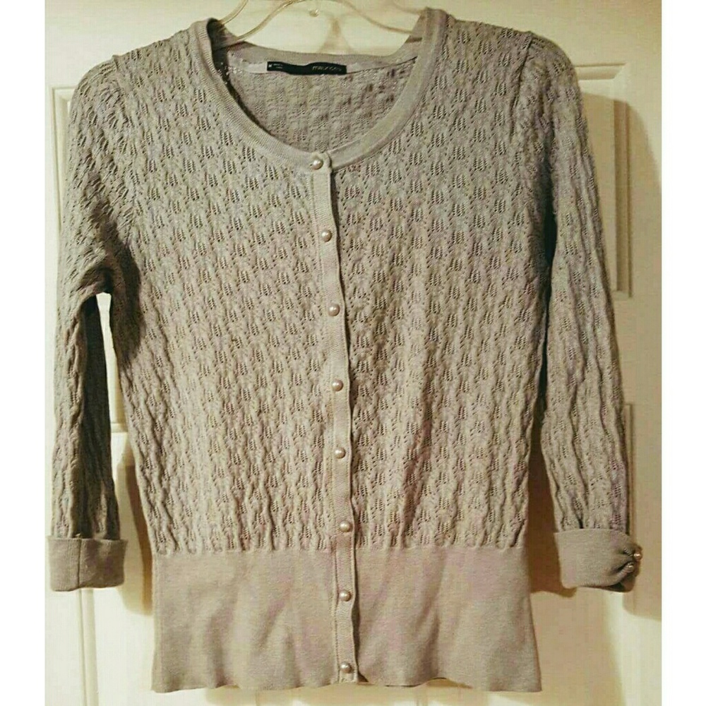 Maurice's gray cardigan medium