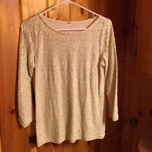 J. Crew, sequin blouse.