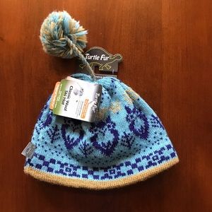 Turtle fur women's ski hat owly print Pom Pom