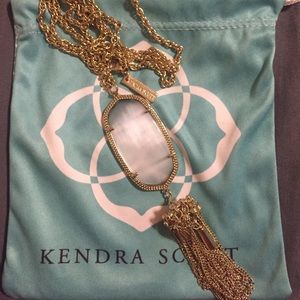 Kendra Scott Rayne Tassel Necklace in Slate Gray