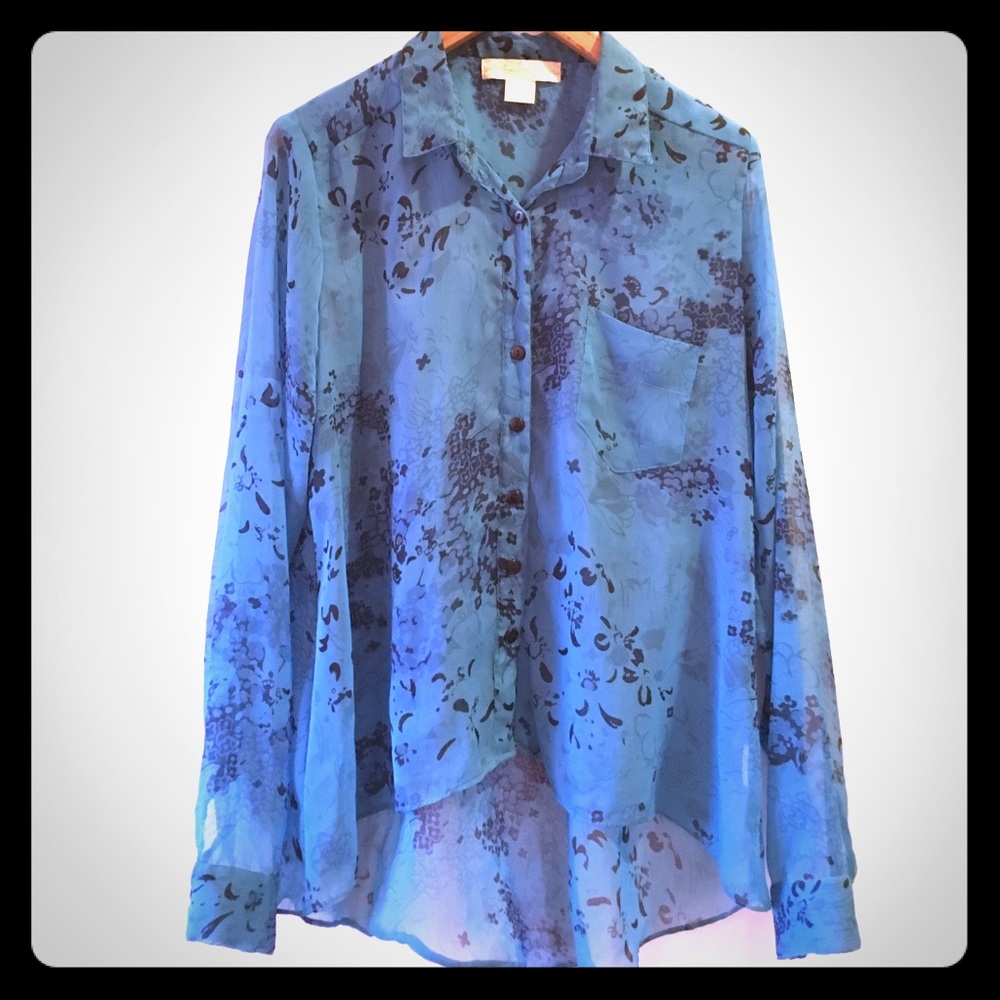 UO blue flower blouse