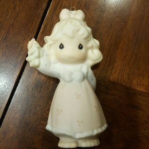 Precious Moments Ornament Girl Holding Holly