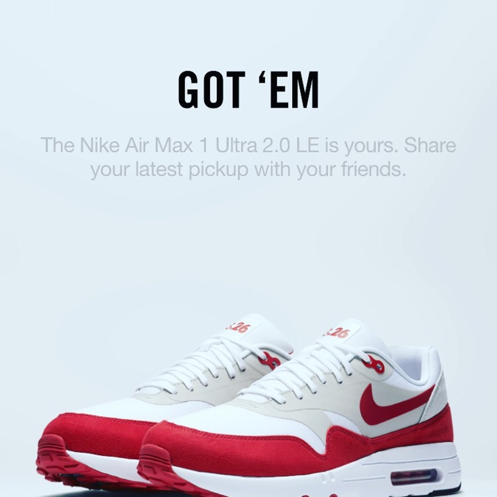 Air Max 1 Ultra 2.0 LE Air Max Day 3.26  Size 11.5