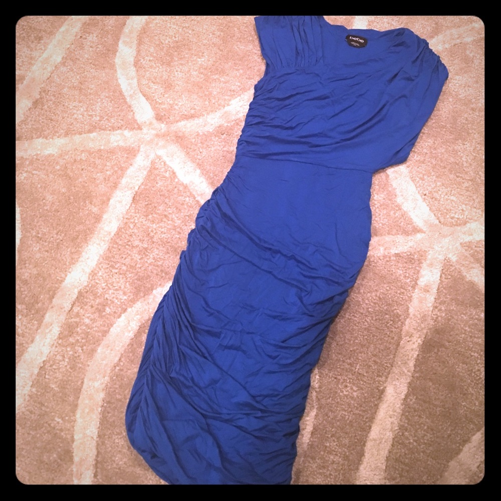 Bebe petrol blue fitted dress