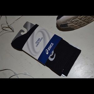 NWT! Black asics crew socks!