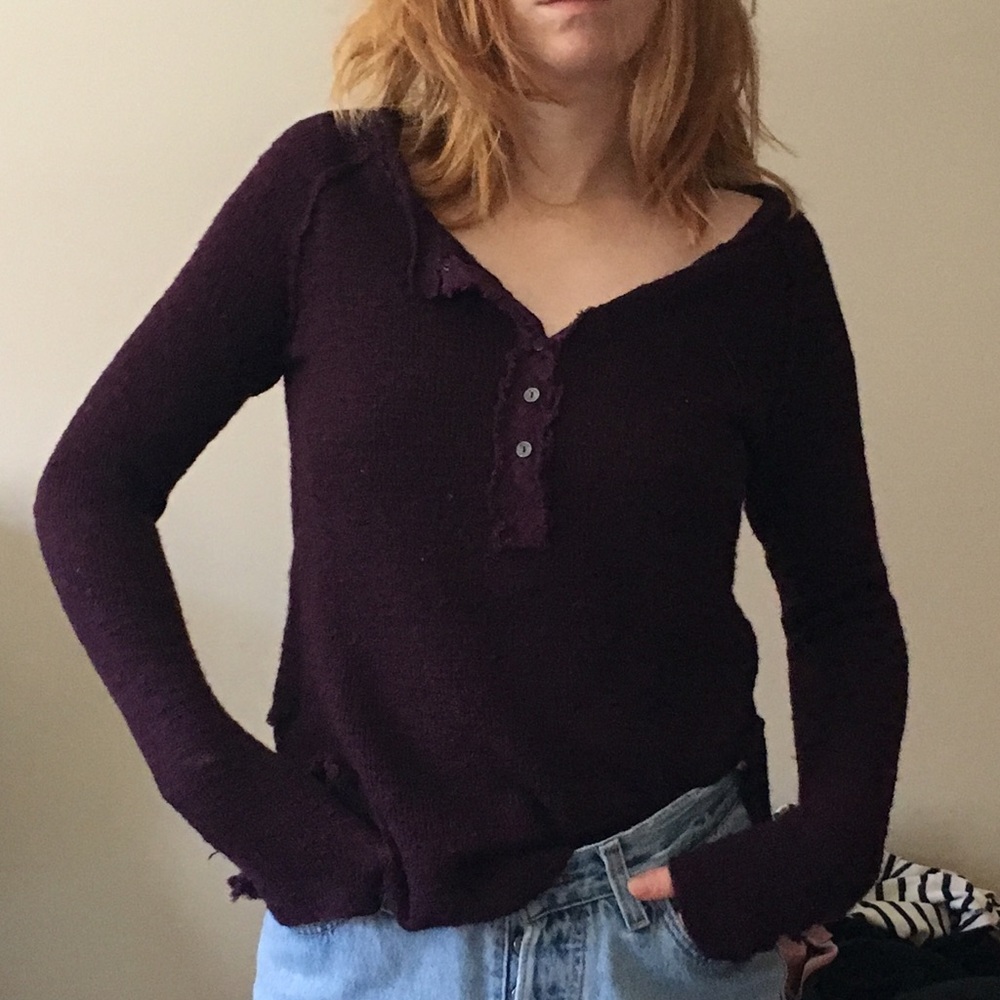 Plum Free People knit