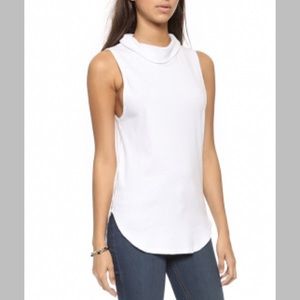 Free People white turtleneck muscle tee